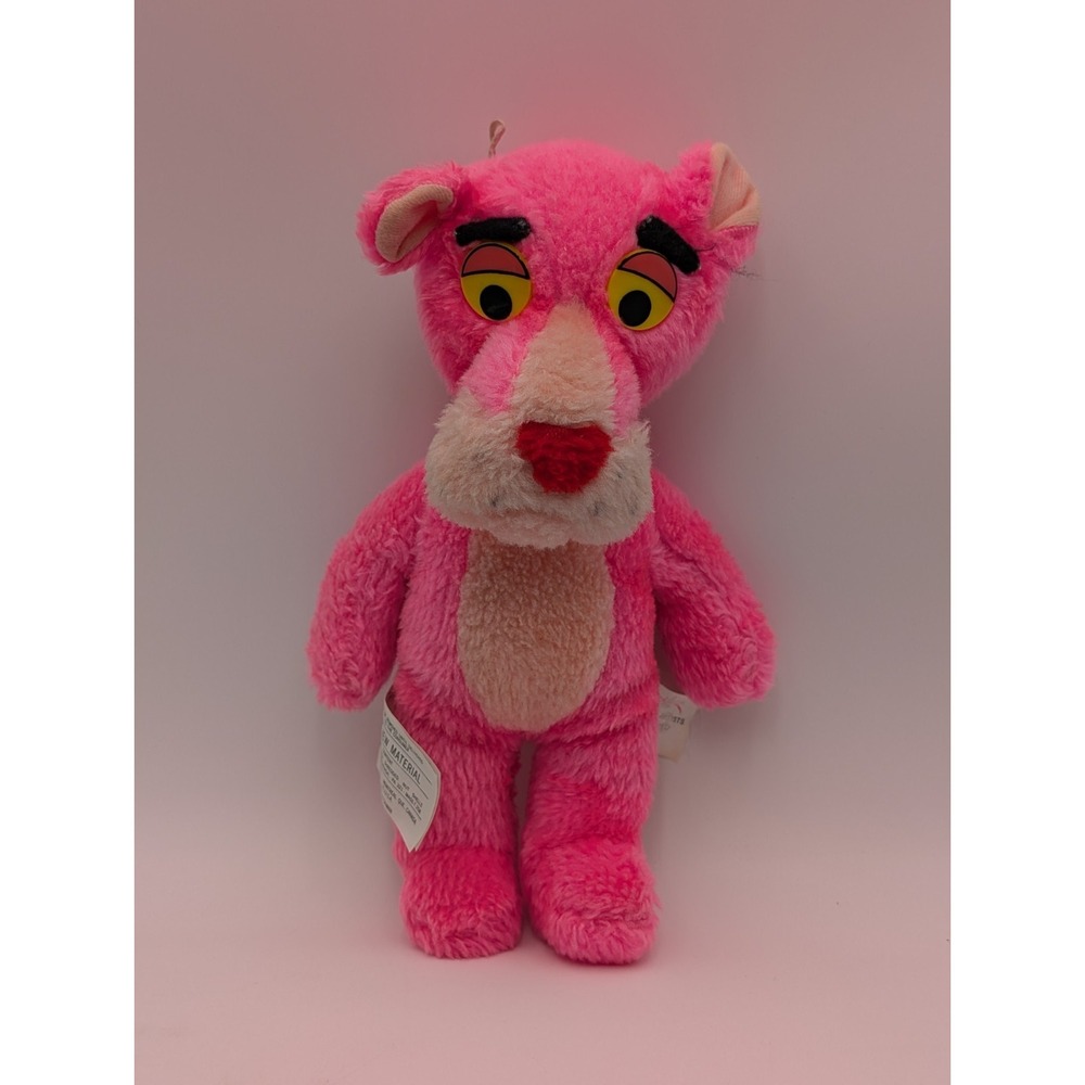 Mighty Star Pink Panther Plush 11 Inch 1980 Stuffed Animal Toy